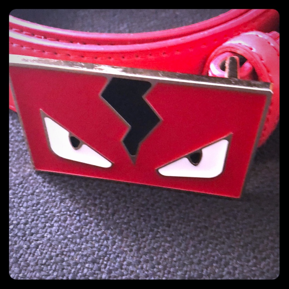 Monster belt leather red